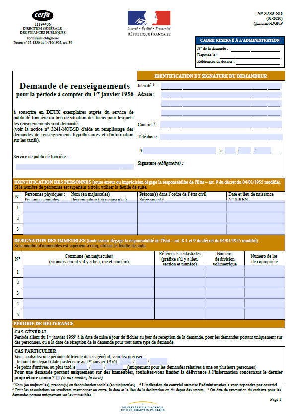État hypothécaire certifié sans aucune inscription de charge active.
