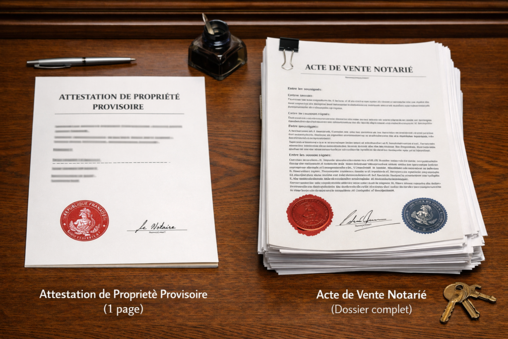 Attestation de propriété vs titre de propriété : quelle différence ?