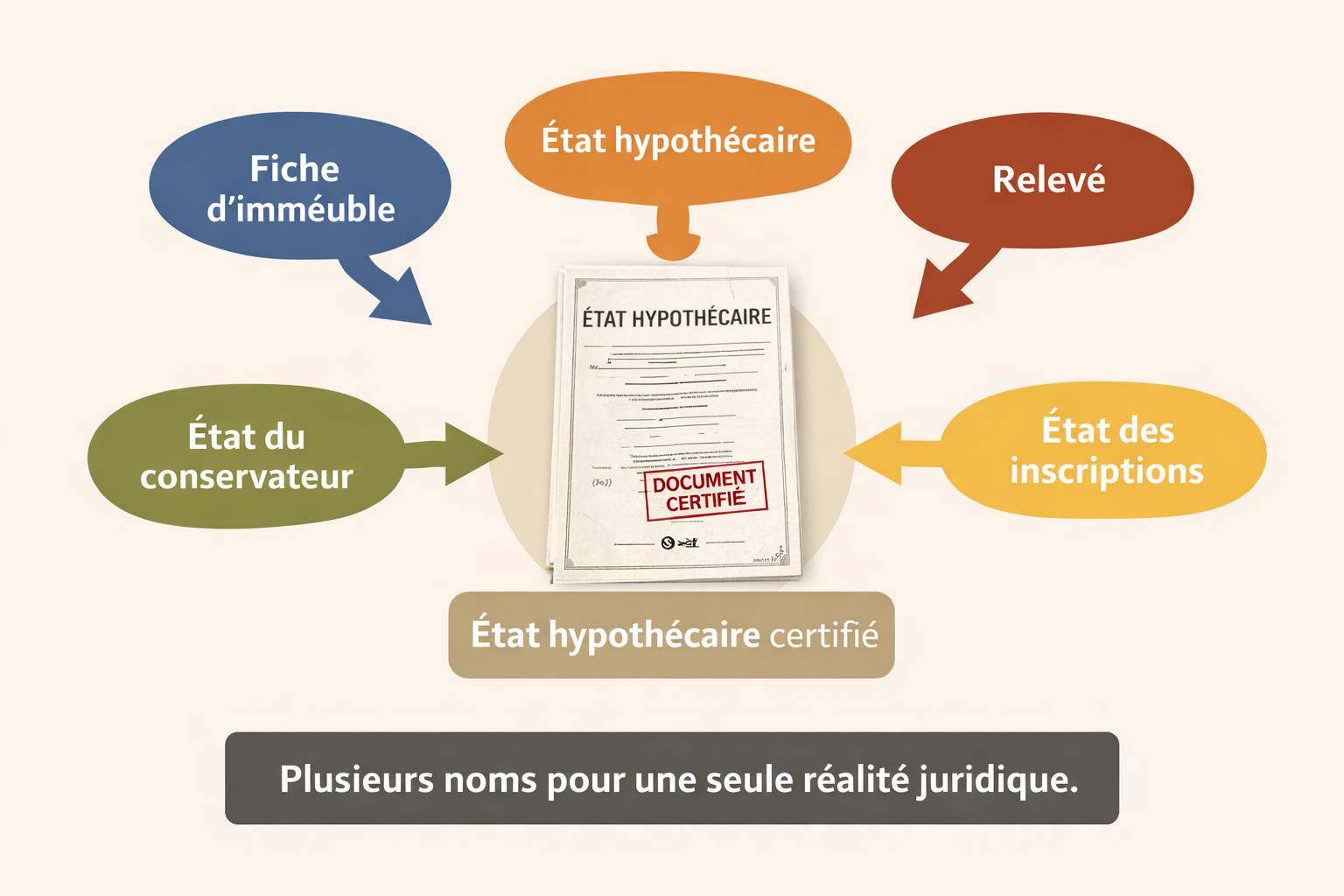 Relevé hypothécaire, fiche d’immeuble, état hypothécaire : est-ce le même document ?